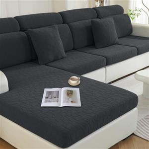 Ystyle Copricuscini Divano Elasticizzato, Copricuscini Per Divani Antigraffio, Copridivano Cuscini Natalizio, Copri Cuscino Divano, Universale Copri Seduta Divano (1 Posto, Grigio Scuro)