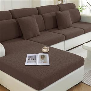 Ystyle Copricuscini Divano Elasticizzato, Copricuscini Per Divani Antigraffio, Copridivano Cuscini Natalizio, Copri Cuscino Divano, Universale Copri Seduta Divano (1 Posto, Caffè Chiaro)