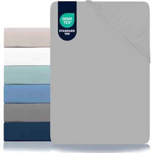 Dreamzie Lenzuolo Con Angoli - 160x200 - Microfibra Oeko Tex certificato - Grigio - Lenzuola Matrimoniali 160x200