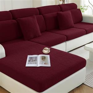 Ystyle Copricuscini Divano Elasticizzato, Copricuscini Per Divani Antigraffio, Copridivano Cuscini Natalizio Separati, Copri Cuscino Divano, Universale Copri Seduta Divano (1 Posto, Borgogna)