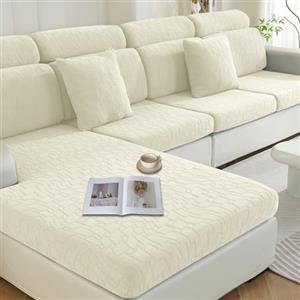 Ystyle Copricuscini Divano Elasticizzato, Copricuscini Per Divani Antigraffio, Copridivano Cuscini Natalizio Separati, Copri Cuscino Divano, Universale Copri Seduta Divano (1 Posto, Beige)