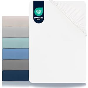 Dreamzie Lenzuolo Con Angoli - 160x200 - Microfibra Oeko Tex certificato - Bianco Alabastro - Lenzuola Matrimoniali 160x200