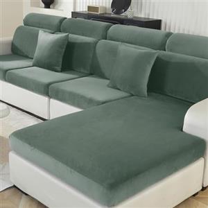 Ystyle Copriseduta Divano Elasticizzato, Universale Copricuscini Divano Velluto Natalizio, Sofa Seat Cover, Copri Seduta Divano, Copridivano Cuscini, Coprisedile Divano (1 Posto, Verde Chiaro)