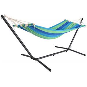 Detex Amaca con Supporto Portata 150kg Amache Giardino Spiaggia Campeggio Balcone Terrazzo Verde