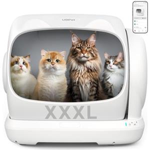 UBPET XXXL Lettiera Gatto Autopulente, 106L-Lettiera Autopulente per Gatti con Controllo App, Deodorizzatore, Grande Capacità, Lettiera Automatica per Più Gatti