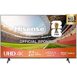 Hisense Smart TV 43" 4K Ultra HD 2025 43E63QT, Smart TV VIDAA U8, Dolby Vision, HDR 10, Game Mode Plus, Alexa Built-in, VIDAA Voice, Tuner DVB-T2/S2 HEVC 10, lativù 4K, 43'', 2025 LED