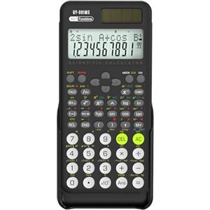 NEWYES Calcolatrice Scientifica, 991MS Calcolatrice per Studenti con 401 Funzioni e Display a Due Righe, Calcolatrice Scientifica con Custodia Protettiva, Adatta per Scuole e Aziende(nero)