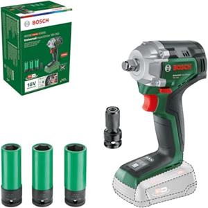 Bosch Avvitatore a massa battente a batteria UniversalImpactDrive 18V-350 (Serraggio e fissaggio potente per le costruzioni; coppia max.: 350 Nm; adattatore esagonale; set di dadi; senza batteria)