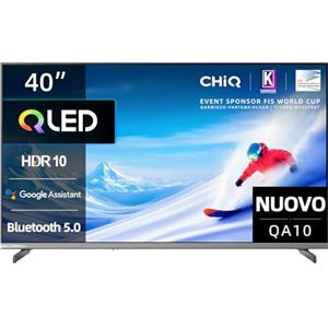 CHiQ 40QA10 40 Pollici QLED Full HD Smart TV HDR10, Dolby Audio, Chromecast Integrato, HEVC Main 10, Triplo Tuner (DVB-C/T/T2/S/S2), Nuovo Modello