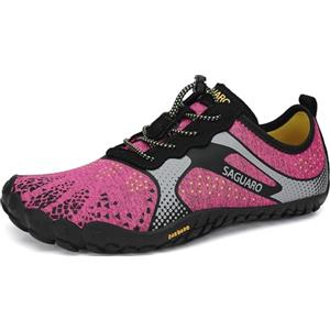 SAGUARO Scarpe Barefoot Minimaliste Uomo Donna Traspiranti Scarpe da Scogli Comode Leggere Scarpette Multisport per Trekking Trail Running Sport Acquatici Palestra, Bianco, 46 EU