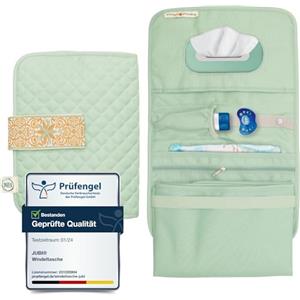 Jubi® Borsa cambio neonato con fasciatoio portatile - Compatta, grande capacità, organizer pannolini ideale per viaggio e passeggino