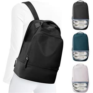 VENATIN Zaino Palestra per Donna,Zaino Nuoto e Yoga Sportivo,Zaino Palestra Uomo con Portascarpe,Zaino Pieghevole Resistente all'Acqua e Leggero Nero
