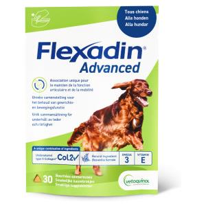 Vetoquinol Flexadin Advanced - Mangime Complementare per Cani, 30 Tavolette Appetibili per il Supporto Articolare