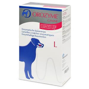 Orozyme Strisce da Masticare Enzimatiche L - Snack per Cani di Grossa Taglia, 141 g
