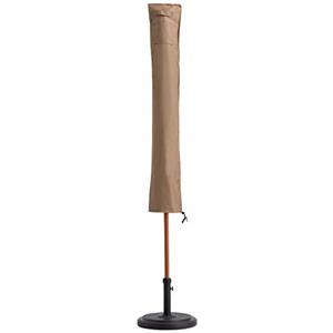 Lumaland Telo di protezione in tela impermeabile per mobili da giardino, copertura per ombrelloni in tela 23, 5/52 (Larghezza) x 136 (Lunghezza) cm Oxford 600D Beige