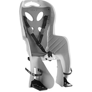 NFUN Seggiolino Posteriore con Attacco al Portapacchi Curioso Deluxe,Unisex Bambini,Unica,Grigio/Verde