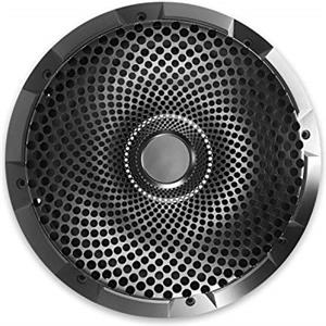 RECOIL SG-12 Griglia Subwoofer 12 (30cm) Acciaio Nero Alte Escursioni | Design Raggi Solari, Universale, Protezione Completa, Installazione Facile - per Subwoofer Auto, Barca