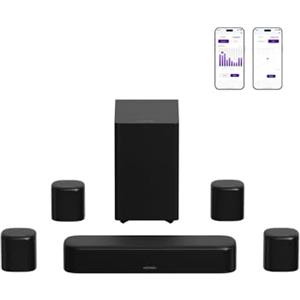 ULTIMEA 7.1Ch Surround Soundbar, 4 Altoparlanti Surround Soundbar TV, 330W Peak, Sistema Audio Surround, HDMI ARC, Soundbar TV con Subwoofer, Bluetooth® 6.0, Aura A40 Pro, 2026 Aggiornato