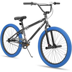 JOYSTAR Gemsbok Bicicletta BMX freestyle da 24 pollici per bambini dai 11 agli 14 anni, biciclette da 24 pollici per bambini, Bianco