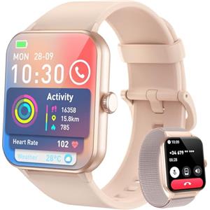 Blackview Smartwatch Uomo Donna, Effettua e Rispondi alle Chiamate,1,85'' Orologio Intelligente Fitness,Cardiofrequenzimetro, Monitoraggio del Sonno, Calcolatori per Android iOS