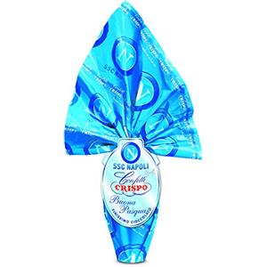 Confetti Crispo UOVO PASQUA CRISPO SSC NAPOLI GR 220 FAZZOLETTO FINISSIMO CIOCCOLATO AL LATTE