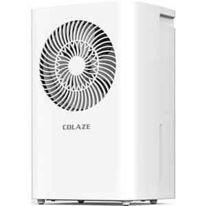 COLAZE Deumidificatore elettrico 12 l/24 h, adatto per ambienti di dimensioni 120 m³ (30 m²), deumidificatore con sbrinamento automatico e livello di riempimento dell'acqua Warn deumidificatore