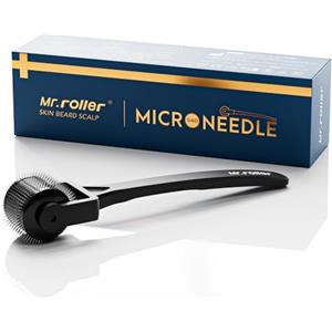 Mr.roller Dermaroller 0,5 mm, Dermaroller Capelli Viso Uomo e Donna, Microneedle Viso Capelli, Derma Roller Beard Roller 540 Ago di Titanio