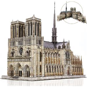 CubicFun Puzzle 3D Notre Dame de Paris Challenge per Adulti, 293 Pezzi