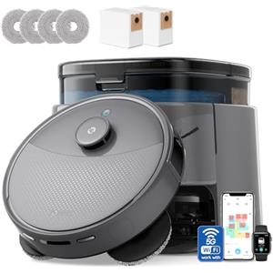 Lefant M3Max Robot Aspirapolvere Lavapavimenti con Mappatura, 20.000Pa, Laser dToF, Evitamento PSD, 3.2L Stazione All-in-One Autosvuotante, Lavaggio Mop a 45°C e Asciugatura, WiFi 2.4G/5G, Alexa/APP