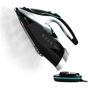 Cecotec Piastra Orizzontale IronHero 3100 Cordless. 3100 W, Tecnologia Power Steam, Vapore Continuo 35g/min, Super Vapore 190g, Senza Fili, Suola Turbo Slide, Auto Off, Autonomia di 90 secondi.