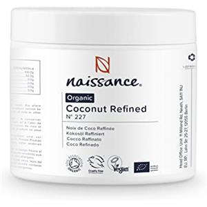 Naissance Olio di Cocco Raffinato BIO (No. 227) - 250g - Puro, Naturale, Cruelty Free, Certificato Biologico, Vegano - Idratante ed Emolliente Per Pelle, Capelli, Viso, Unghie