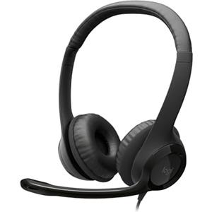Logitech H390 Cuffie Cablate, Cuffia Stereo con Microfono Regolabile con Cancellazione del ‎‎Rumore, USB, Controlli sul Cavo, PC/Mac/Laptop/Chromebook - Nero