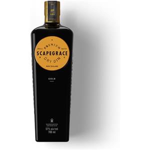 SCAPEGRACE Gold 57% - Premium Dry Gin - Serie limitata - Navy Strength - Distillato con acqua di ghiacciaio - 700 ml