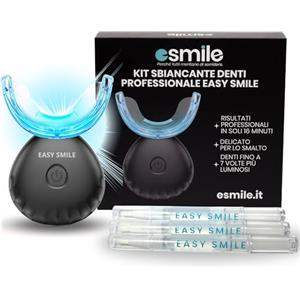 ESMILE - Kit Sbiancante Denti Professionale con Lampada LED - Elimina Macchie in 16 Minuti e Sicuro per lo Smalto Dentale