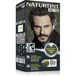 Naturtint Men Biobased | Colorazione Permanente per Uomo Senza Ammoniaca | 100% Copertura dei Capelli Bianchi | Ingredienti Naturali | 3N Castano Scuro | 170ml