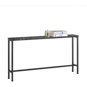 SoBuy Tavolo Consolle Ingresso Allungabile Tavolo Salvaspazio in Legno - Design Semplice e Elegante, Facile da Montare, L120 x P20 x A65 cm, per Soggiorno, Corridoio, Ufficio - Nero FSB19-SCH