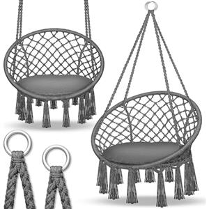 tillvex Poltrona Sospesa 200kg da Appendere | Amaca Sospesa Interno & Esterno | Sedia Appesa Resistente alle Intemperie | Poltrona Oscillante con Cuscino