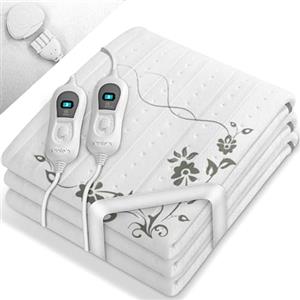 sinnlein Sottocoperta Elettrica Termica 160 x 140 cm con 2 Zone Termiche & Spegnimento Automatico | Coperta Riscaldante con 3 livelli di Temperatura | Copertina Riscaldata per il Letto