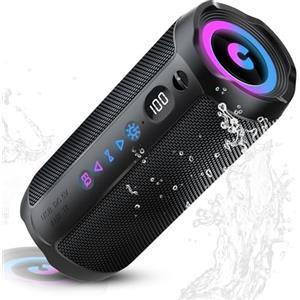 coioc Cassa Bluetooth Portatile 25W, Potente Altoparlante Bluetooth, Doppio Basso Driver, 25 Ore di Autonomia, TWS Accoppiamento, RGB, IPX7 Impermeabile, AUX, TF,USB,Ideale Attività All'aperto/Feste/Viaggi