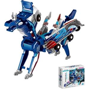Generico Macchinina Dinosauro Magnetico Trasformabile - Giocattolo 2-in-1 che si Scontra e si Trasforma | Per Bambini 3 4 5 Anni, Perfetta per Regalo | Robot Giocattolo per Bambini e Bambine, Ideale per Comple