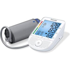 Beurer BM 49 Misuratore di Pressione da Braccio Parlante (DE, FR, IT, NL) con Indicatore di Rischio e Rilevamento di Aritmie, 2 memorie utente x 60 posizioni ciascuna e media dei valori memorizzati