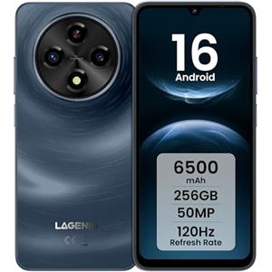 LAGENIO A12 Pro Smartphone Android 16-6.9" HD+ 120Hz Grande Schermo, 24GB RAM+256GB ROM TF/1TB Telefono Cellulare 6500mAh, 50MP+8MP Cellulari e Smartphone 4G Dual SIM/Fingerprint/Face ID/OTG