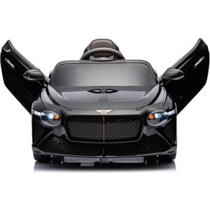 RBFGYIOP Bacalar Macchina Elettrica per Bambini 12V con 2 Motori, Auto di Lusso con Porte Verticali, 3 Velocità, Sospensioni, Luci LED, Musica USB/Wireless, Telecomando Genitori, 3-8 Anni, Nero