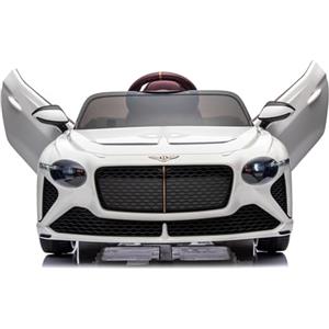 RBFGYIOP Bacalar Macchina Elettrica per Bambini 12V con 2 Motori, Auto di Lusso con Porte Verticali, 3 Velocità, Sospensioni, Luci LED, Musica USB/Wireless, Telecomando Genitori, 3-8 Anni, Bianco