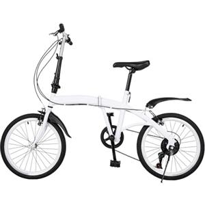 GIDRLL Bicicletta pieghevole da 20 pollici - Bicicletta pieghevole leggera in alluminio per adulti con cambio a 6 marce, sedile regolabile in altezza e manubrio, freno a doppia V, bicicletta pieghevole per