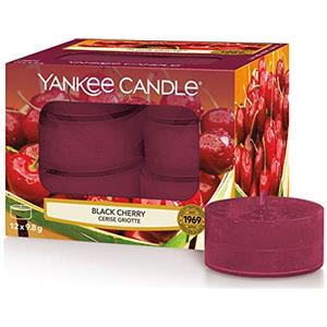 YANKEE CANDLE Candeline Profumate Tea Light, Amarena, 12 Pezzi