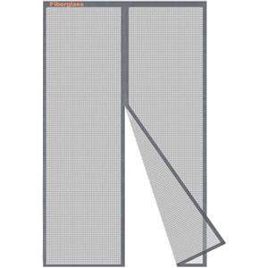 Risareyi Zanzariera Magnetica in Vetroresina 115x230cm, Grigio Rete Super Resistente Tenda Zanzariera Porta Finestra Anti Zanzare, per Balcone Soggiorno Camera da Letto, Chiusura Automatica
