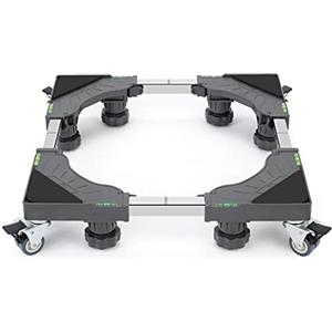 W B D WEIBIDA Carrello Lavatrice con 4 Ruote con Bloccaggio e 8 Piedini Imbottiti, Carico Pesante 300KG Base Lavatrice, Larghezza Regolabile 40-62cm, Altezza 11-12.5 cm Mobile Lavatrice Asciugatrice