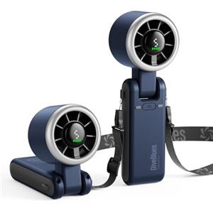 Diveblues Ventilatore Portatile a Mano, Raffreddamento Turbo 10m/s, 5 Velocità, Batteria Ricaricabile, Fino a 12 Ore di Autonomia, Ventilatore da Tavolo e Collo per Esterni, Viaggi, Notte Stellata