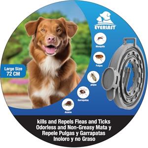 Tempotech ® Collare Antiparasaitario - Cane e Gatti - 8 Mesi di Protezione - contro Pulci, Zecche, Zanzare, Acari e Pidocchi - 100% naturali (Nuova chiusura 72 cm)